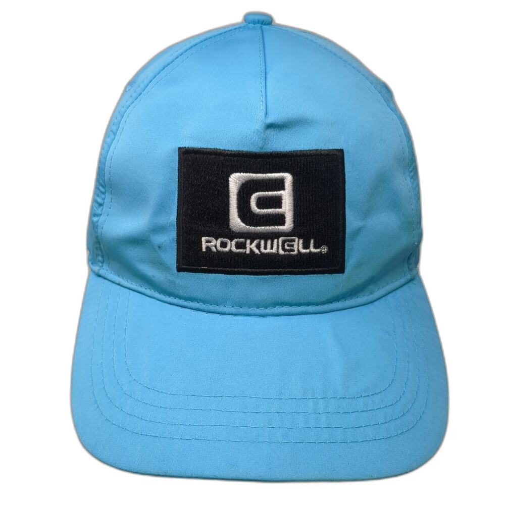 Rockwell 5 Panel Blue One Size Performance Snapback Patch Logo Hat Athletic